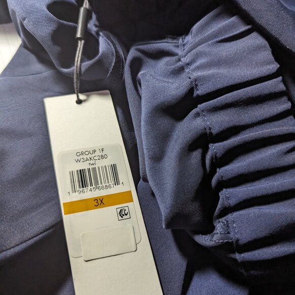NWT Calvin Klein Plus Ankle Elastic Pull-On Pants Blue Sz 3X Crepe Trouser - Picture 4 of 6